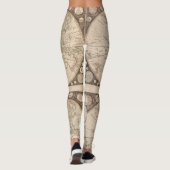 Kapitein Cook Wereldkaart 1799 Leggings - Koel (Achterkant)