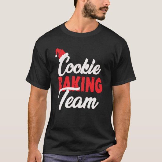 Kapitein Cookie Baking Team Funny Kerstmis Sw T-shirt (Voorkant)