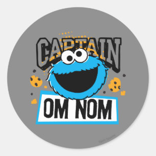 Kapitein Cookie Monster Ronde Sticker
