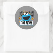 Kapitein Cookie Monster Ronde Sticker (Tas)