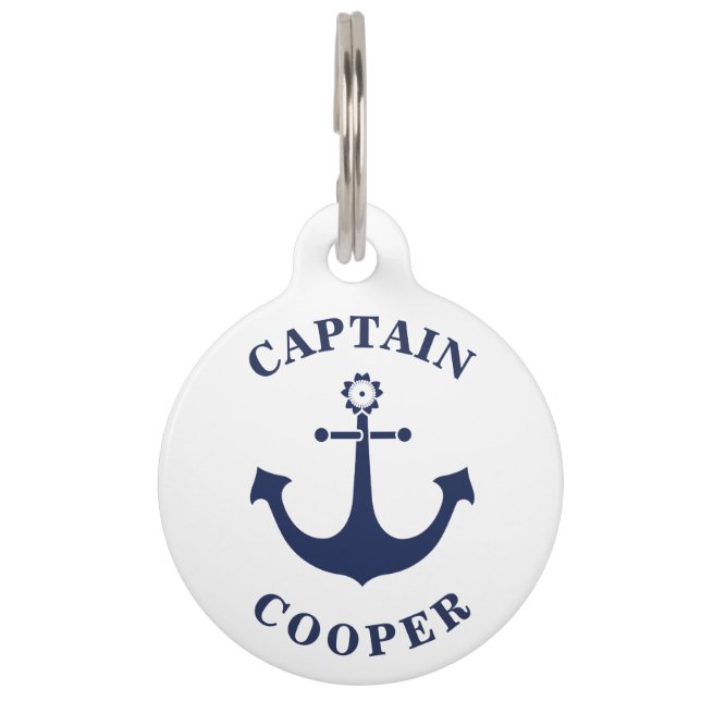 Kapitein Cooper nautical Huisdierpenning (Voorkant)