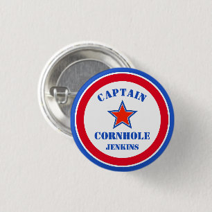 Kapitein Cornhole Ronde Button 3,2 Cm