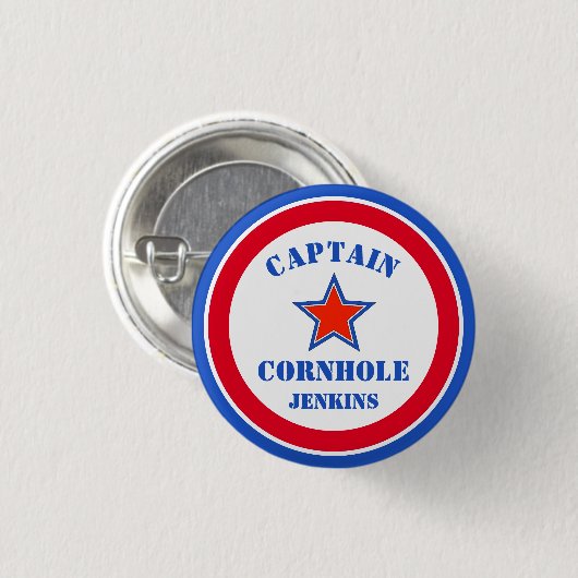 Kapitein Cornhole Ronde Button 3,2 Cm (Voorkant /achterkant)