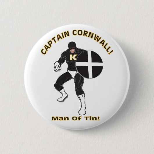 Kapitein Cornwall Ronde Button 5,7 Cm (Voorkant)
