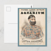 Kapitein Costentenus tatoeëerd man uit 1880 Briefkaart (Voorkant / Achterkant)