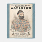 Kapitein Costentenus tatoeëerd man uit 1880 Fleece Deken (Voorkant)