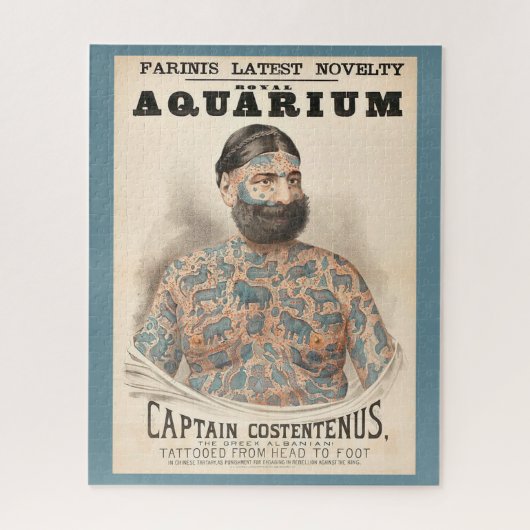 Kapitein Costentenus tatoeëerd man uit 1880 Legpuzzel (Verticaal)