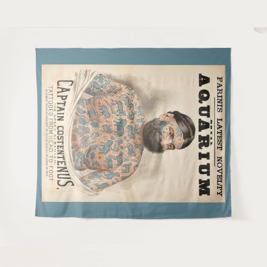 Kapitein Costentenus tatoeëerd man uit 1880 Wandkleed (Voorkant (horizontaal))