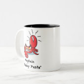 Kapitein Crabby Pants Tweekleurige Koffiemok (Voorkant links)