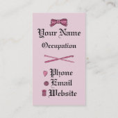 Kapitein Craty Skull & Craft Supplies (roze achter Visitekaartje (Achterkant)