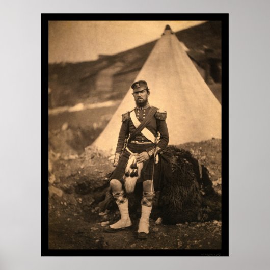 Kapitein Cuninghame Highlander 1855 Poster (Voorkant)