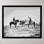 Kapitein Custer en generaal Pleasonton Falmouth 18 Poster (Voorkant)