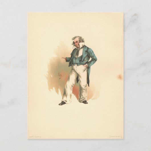 kapitein Cuttle Dombey & Son Briefkaart (Voorkant)