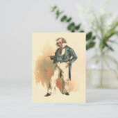 Kapitein Cuttle uit Dombey en Son Briefkaart (Staand voorkant)