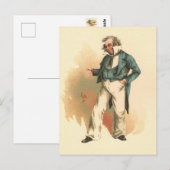 Kapitein Cuttle uit Dombey en Son Briefkaart (Voorkant / Achterkant)