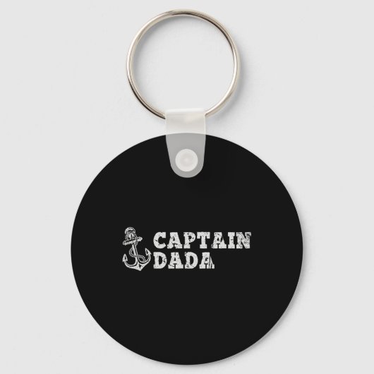 Kapitein Daddy Zeilen Varend Oude Boot Anker Sleutelhanger (Voorkant)