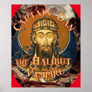 Kapitein Dan de Halibut Vampire Poster