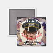 Kapitein Dan de vis Whisperer Whittier Alaska Magneet (Voorkant / Achterkant)