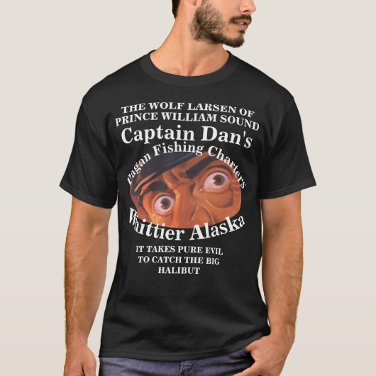 KAPITEIN DAN DE WOLF LARSEN VAN ALASKA AK T-SHIRT (Voorkant)