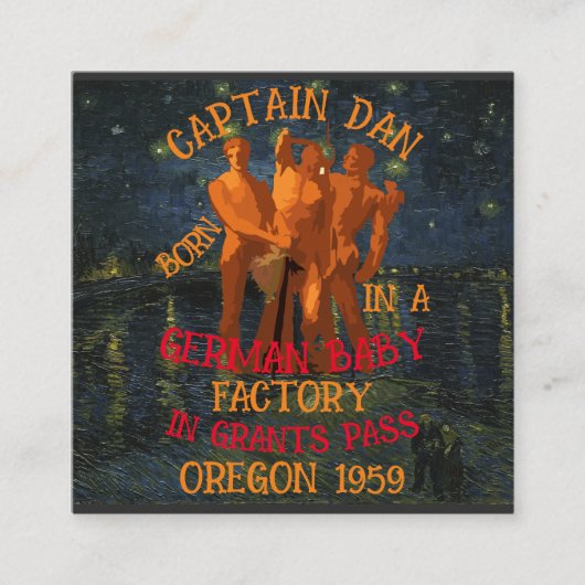 Kapitein Dan geboren Duitse Baby Factory Grants Pa Informatiekaartje (Voorkant)