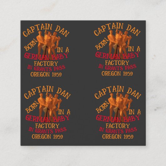 Kapitein Dan geboren Duitse Baby Factory Grants Pa Informatiekaartje (Voorkant)