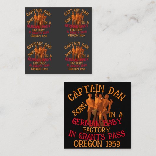 Kapitein Dan geboren Duitse Baby Factory Grants Pa Informatiekaartje (Voorkant / Achterkant)