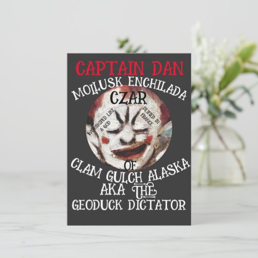 KAPITEIN DAN MOLLUSK ENCHILADA CZAR VAN CLAM GULCH KAART (Staand voorkant)