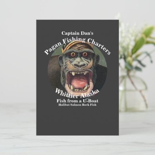 Kapitein Dan's Pagan Fishing Charters Whittier AK Kaart (Staand voorkant)