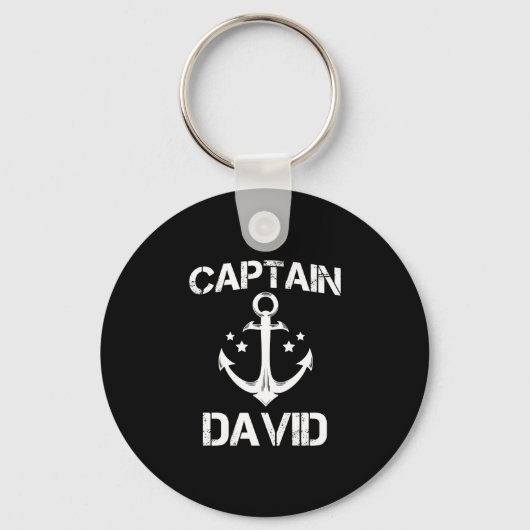 Kapitein david grappige verjaardag naam boot cadea sleutelhanger (Voorkant)