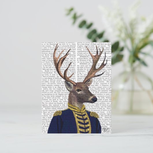 Kapitein Deer Briefkaart (Staand voorkant)