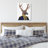Kapitein Deer Canvas Afdruk (Insitu (Slaapkamer))