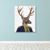 Kapitein Deer Canvas Afdruk (Insitu (Houten vloer))