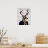 Kapitein Deer Poster (Keuken)
