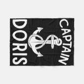 Kapitein Doris Anker Boot Jachten Schip Fleece Deken (Voorkant (Horizontaal))