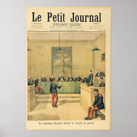 Kapitein Dreyfus voor de rechtbank Poster (Voorkant)