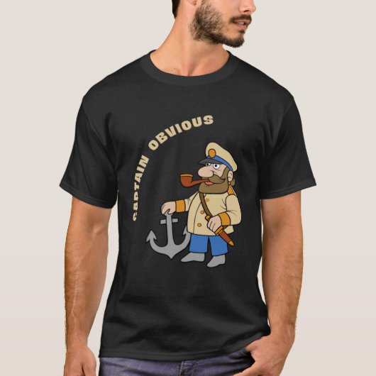 Kapitein Duidelijk Sarcasme T-shirt (Voorkant)