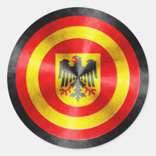 Kapitein Duitsland Hero Shield Ronde Sticker