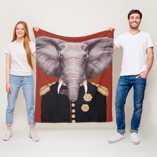 Kapitein Elephant Fleece Deken (In situ)