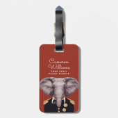Kapitein Elephant | Jouw namen toevoegen Bagagelabel (Achterkant verticaal)