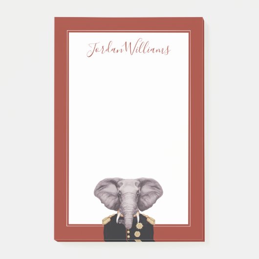 Kapitein Elephant | Jouw namen toevoegen Post-it® Notes (Voorkant)