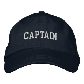 Kapitein Embroided Baseball Hat/Pet - marine Geborduurde Pet