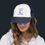 Kapitein en Jouw naam Nautical Lighthouse Trucker Pet<br><div class="desc">Nautical Lighthouse met Personalized Kapitein Name Pet.</div>