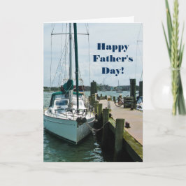 Kapitein Fathers Day Sailing Boat Kaart