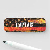 Kapitein Firefighter Vlag Naamplaatje (In situ)