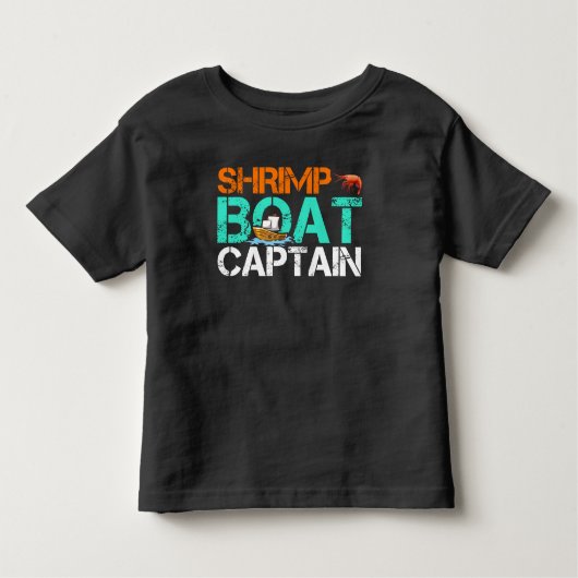Kapitein Funny Boating Seafood Cadeau Kinder Shirts (Voorkant)
