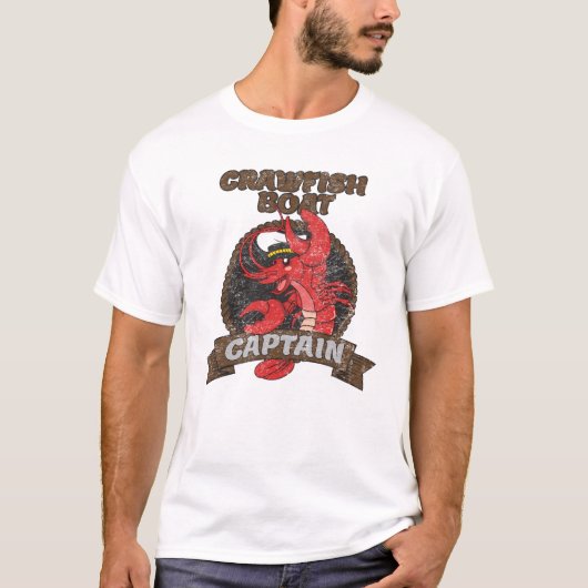 Kapitein Funny Cajun Southern Seafoo T-shirt (Voorkant)