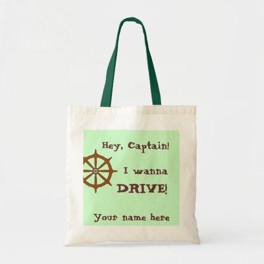 Kapitein Funny, gepersonaliseerd Tote Bag (Voorkant)