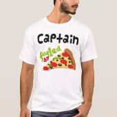 Kapitein (Funny) Pizza T Shirt (Voorkant)