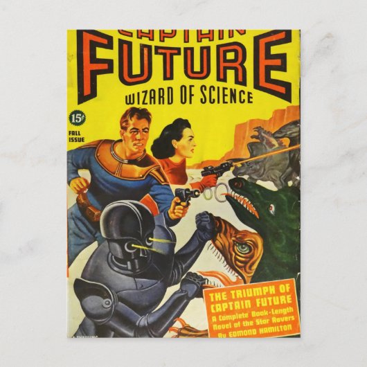 Kapitein Fure en de Space Dogs Briefkaart (Voorkant)