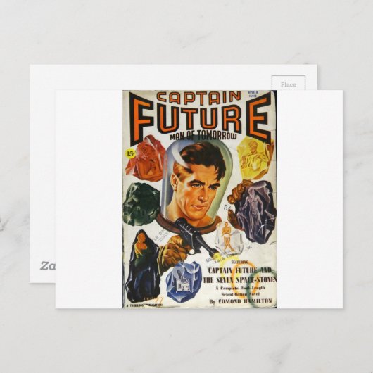 Kapitein Future en de Space Stones Briefkaart (Voorkant / Achterkant)